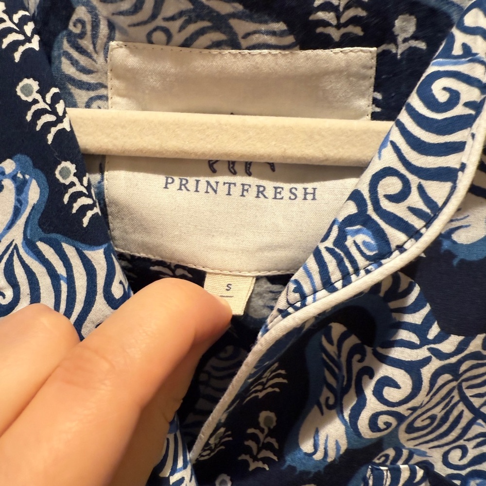 Printfresh 2pc Navy Tiger Queen Long PJ Set size Small - Picture 7 of 12